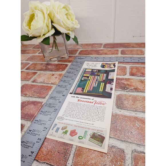 1950 Firestone Velon Closet Accessories Organized MCM Stylish Vtg Print Ad - Picture 5 of 6